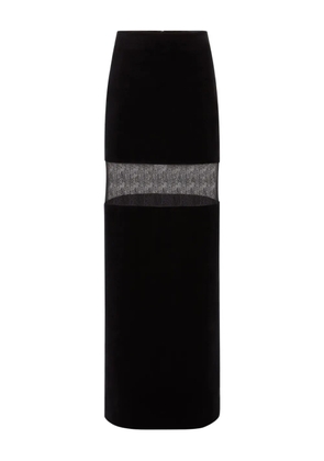 Nina Ricci lace-embellished maxi skirt - Black