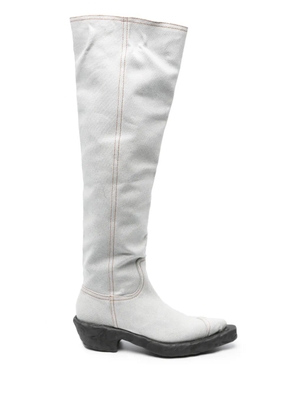 CamperLab Venga denim knee-high boots - Grey