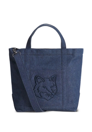 Maison Kitsuné small Fox Head tote bag - Blue