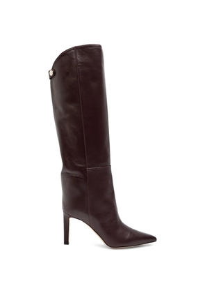Jimmy Choo Alizze 85 knee-high leather boots - Brown
