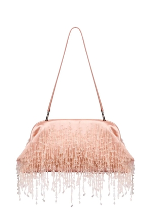 Alberta Ferretti bead-embellished clutch bag - Pink