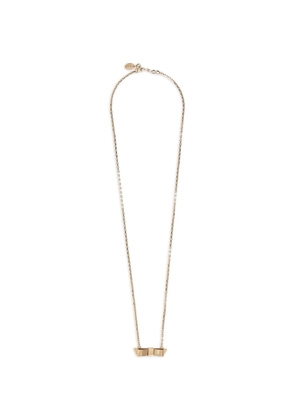 RED(V) bow necklace - Gold