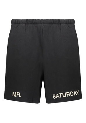 MR. SATURDAY drawstring-waist logo shorts - Black
