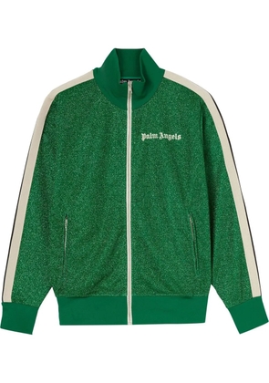 Palm Angels glitter lurex track jacket - Green