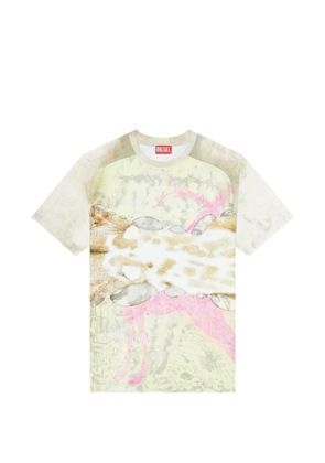 Diesel Clint animal-print T-shirt - Neutrals
