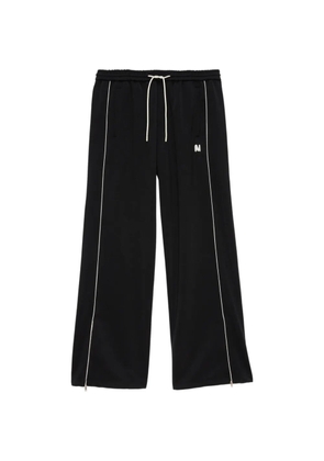 MSGM MWAVE-embroidery track pants - Black
