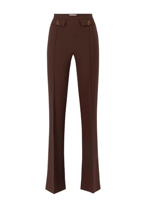 Elisabetta Franchi button-detailed flared trousers - Brown