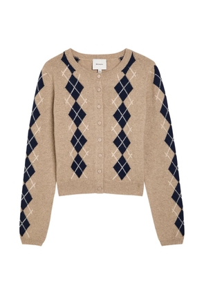 Reformation Clara argyle cashmere jacket - Neutrals