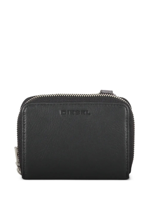Diesel zip leather wallet - Black
