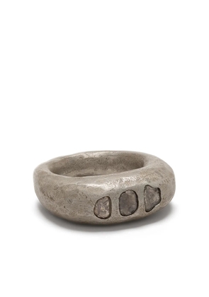 Parts of Four diamond-encrusted ring - Metallic