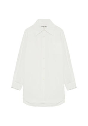 Comme Des Garçons chest-pocket collared mini dress - White
