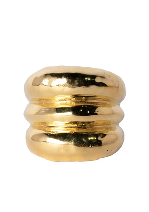 Parts of Four Stack grooved sterling-silver ring - Gold