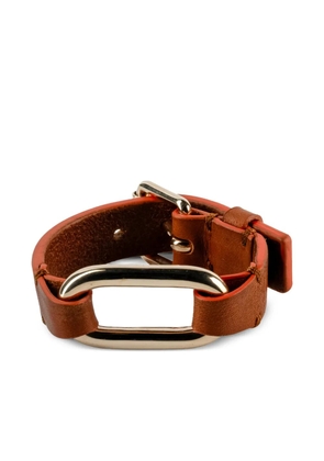 Parts of Four sterling silver Link Gauntlet bracelet - Brown