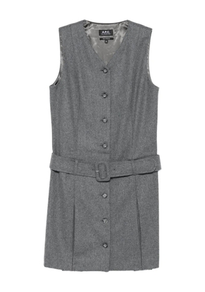A.P.C. belted buttoned dress - Grey