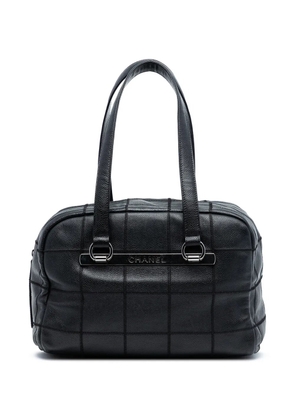 CHANEL Pre-Owned 2004-2005 Choco Bar Caviar LAX Bowler Bag shoulder bag - Black