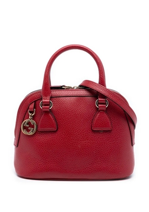 Gucci Pre-Owned 2016-2026 Mini Leather GG Charm Dome satchel - Red