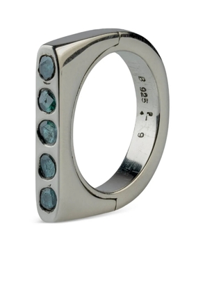 Parts of Four sterling silver Sistema diamond ring