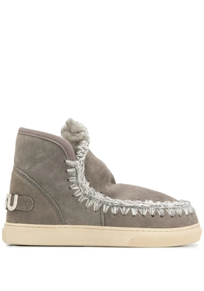 Mou Eskimo metal-logo boots - Silver