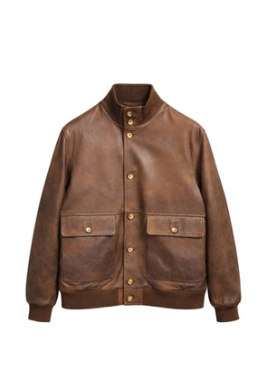 LES HÉRITIERS Ridaura leather jacket - Brown