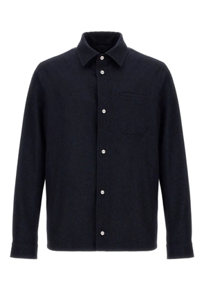 Herno button-fastening patch-pocket shirt jacket - Blue