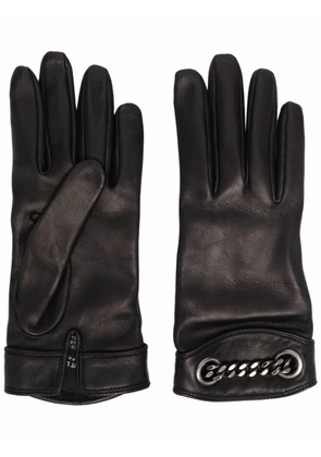 Saint Laurent chainlink full-finger gloves - Black