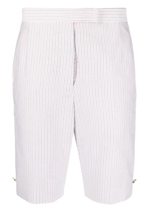 Thom Browne striped bermuda shorts - White