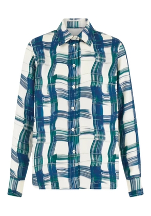 Ferragamo plaid silk shirt - Blue