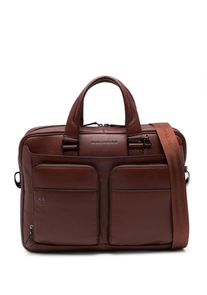 PIQUADRO multi-pocket briefcase - Brown