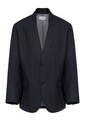 Hed Mayner striped two-button jacket - Blue