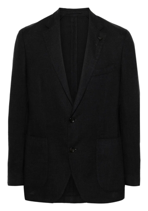 Lardini brooch-detail single-breasted blazer - Blue