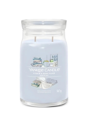 yankee candle large A Calm & Quiet Place candle - Blue