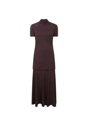 Jil Sander roll-neck maxi dress - Brown