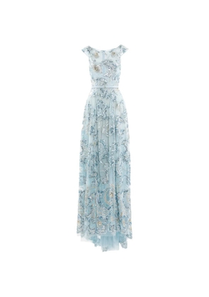 Saiid Kobeisy crystal-embellishment maxi dress - Blue