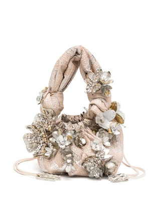 Biyan embellished tote bag - Silver