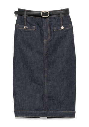 Self-Portrait denim skirt - Blue