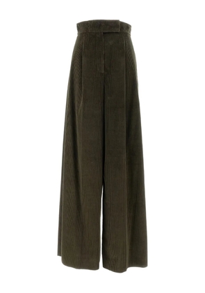 Max Mara pleated corduroy trousers - Green