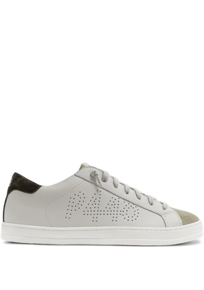 P448 John perforated seude-panel sneakers - White