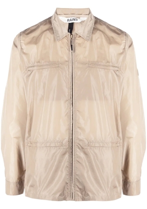 Rains zip-up shirt jacket - Neutrals