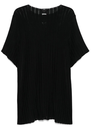 SAPIO ribbed knit T-shirt - Black