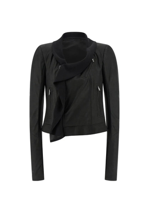 Rick Owens shawl-collar biker jacket - Black