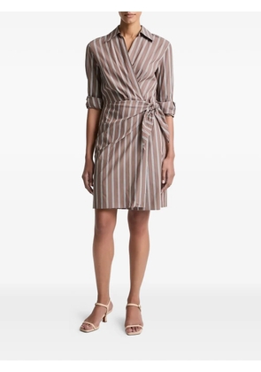 Vince striped mini dress - Brown