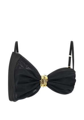 Elisabetta Franchi tulle-bow bra - Black