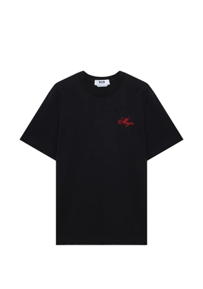 MSGM detail-embroidery T-shirt - Black