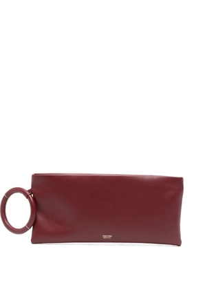 TOM FORD Aura ring leather clutch - Red