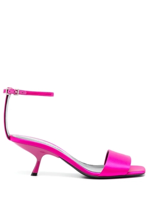 Sergio Rossi 70mm satin kitten-heel sandals - Pink
