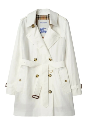 Burberry double-breasted trench coat - White
