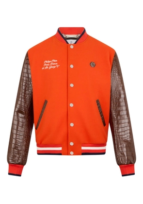 Philipp Plein logo-detail bomber jacket - Orange
