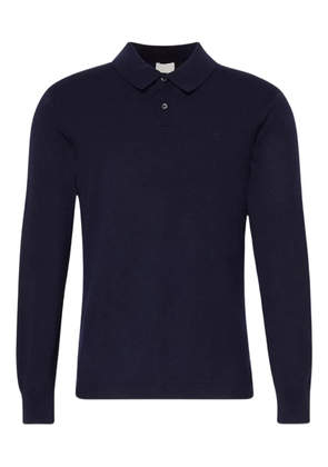 Calvin Klein crew neck wool long-sleeves polo shirt - Blue