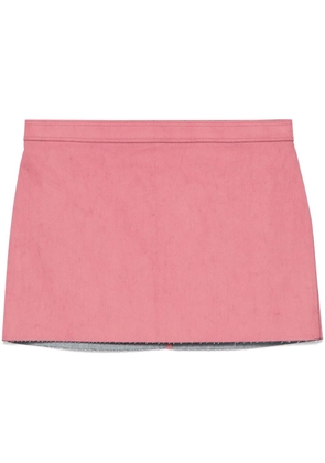 Rick Owens coated-finish mini skirt - Pink