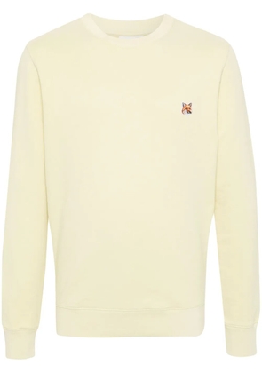 Maison Kitsuné fox-patch cotton sweatshirt - Yellow